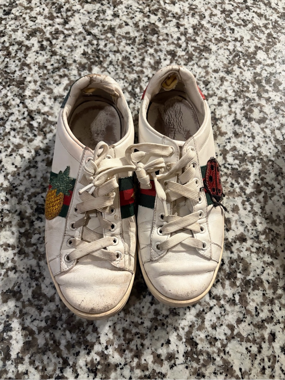 Gucci Embroidered Pineapple & Ladybug Sneakers